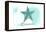 Delaware - Starfish - Teal - Coastal Icon-Lantern Press-Framed Stretched Canvas