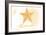 Delaware - Starfish - Yellow - Coastal Icon-Lantern Press-Framed Art Print