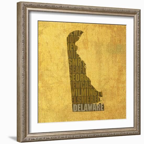 Delaware State Words-David Bowman-Framed Giclee Print
