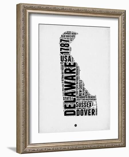 Delaware Word Cloud 2-NaxArt-Framed Art Print