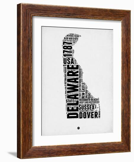 Delaware Word Cloud 2-NaxArt-Framed Art Print