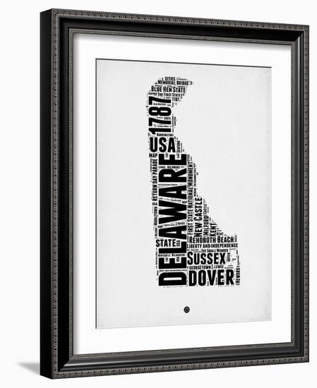 Delaware Word Cloud 2-NaxArt-Framed Art Print