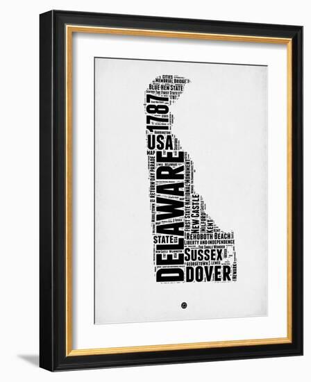 Delaware Word Cloud 2-NaxArt-Framed Art Print