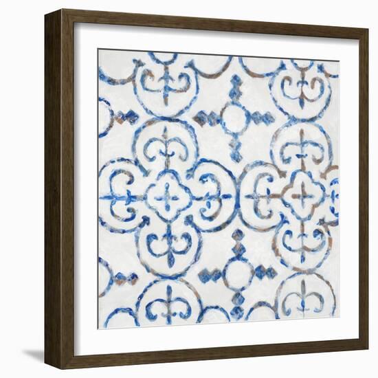 Delft Blue Pattern 1-Hope Smith-Framed Art Print