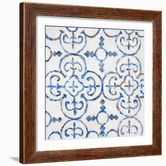 Delft Blue Pattern 1-Hope Smith-Framed Art Print