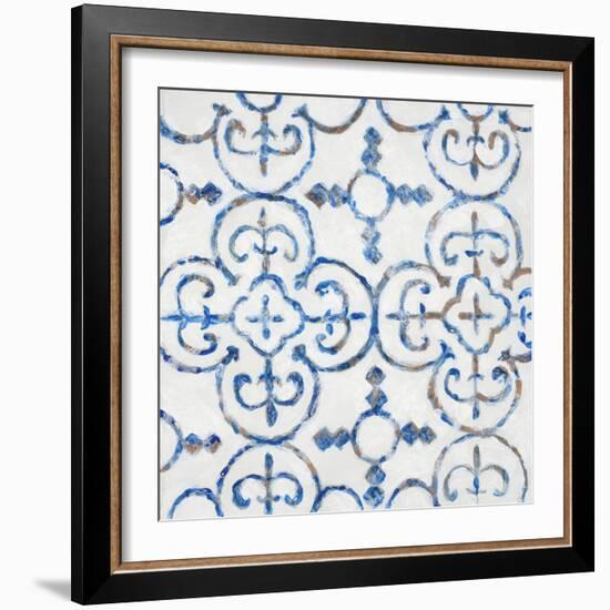 Delft Blue Pattern 1-Hope Smith-Framed Art Print