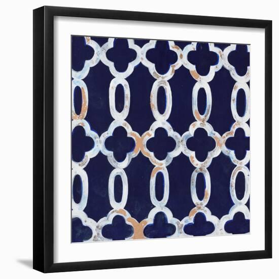 Delft Blue Pattern 3-Hope Smith-Framed Art Print