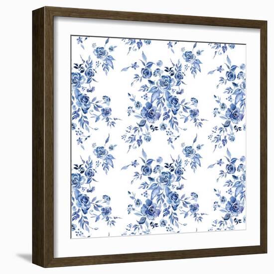 Delft Delight Pattern I-Kristy Rice-Framed Art Print