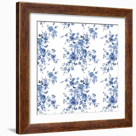 Delft Delight Pattern I-Kristy Rice-Framed Art Print