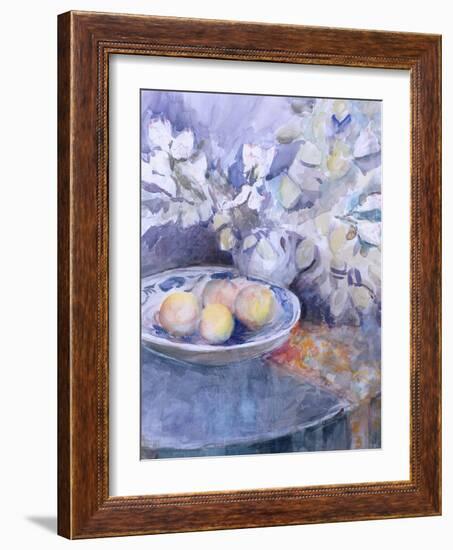 Delft Platter on a Circular Table-Karen Armitage-Framed Giclee Print