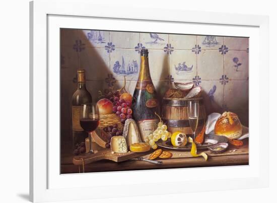 Delft Tiles and Fine Champagne-Raymond Campbell-Framed Giclee Print