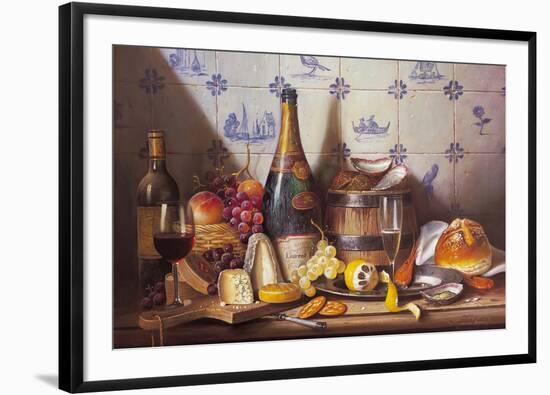 Delft Tiles and Fine Champagne-Raymond Campbell-Framed Giclee Print