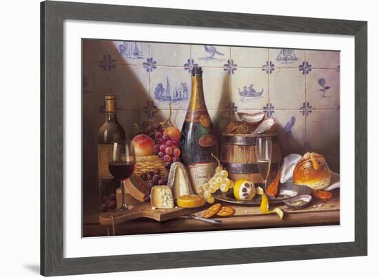 Delft Tiles and Fine Champagne-Raymond Campbell-Framed Giclee Print