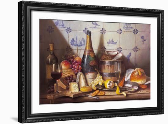 Delft Tiles and Fine Champagne-Raymond Campbell-Framed Giclee Print
