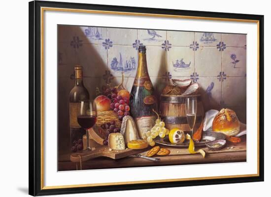 Delft Tiles and Fine Champagne-Raymond Campbell-Framed Giclee Print