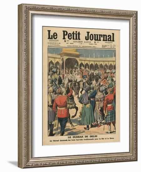 Delhi Durbar, Illustration from 'Le Petit Journal', Supplement Illustre, 24th December 1911-French School-Framed Giclee Print