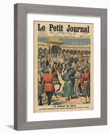 Delhi Durbar, Illustration from 'Le Petit Journal', Supplement Illustre, 24th December 1911-French School-Framed Giclee Print