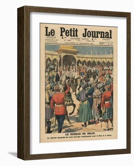 Delhi Durbar, Illustration from 'Le Petit Journal', Supplement Illustre, 24th December 1911-French School-Framed Giclee Print