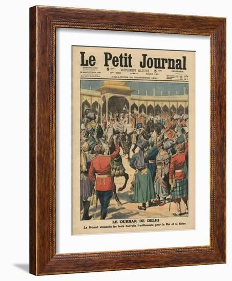 Delhi Durbar, Illustration from 'Le Petit Journal', Supplement Illustre, 24th December 1911-French School-Framed Giclee Print