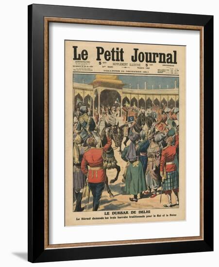 Delhi Durbar, Illustration from 'Le Petit Journal', Supplement Illustre, 24th December 1911-French School-Framed Giclee Print