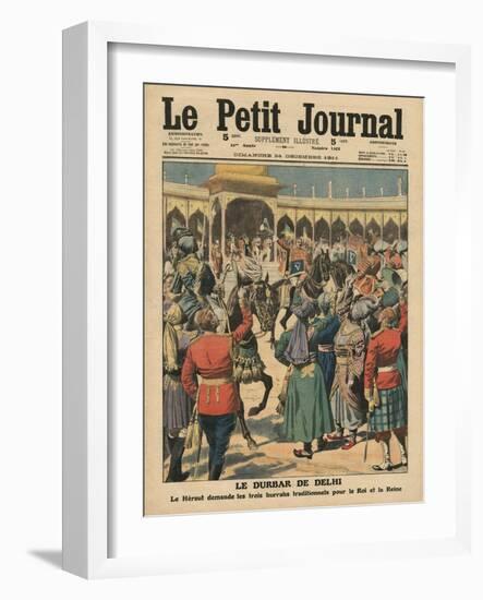 Delhi Durbar, Illustration from 'Le Petit Journal', Supplement Illustre, 24th December 1911-French School-Framed Giclee Print
