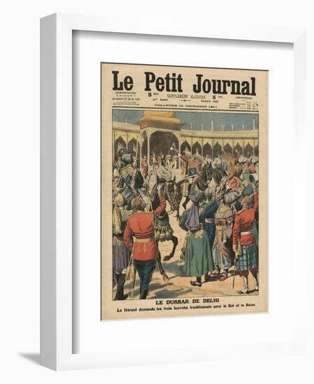 Delhi Durbar, Illustration from 'Le Petit Journal', Supplement Illustre, 24th December 1911-French School-Framed Giclee Print