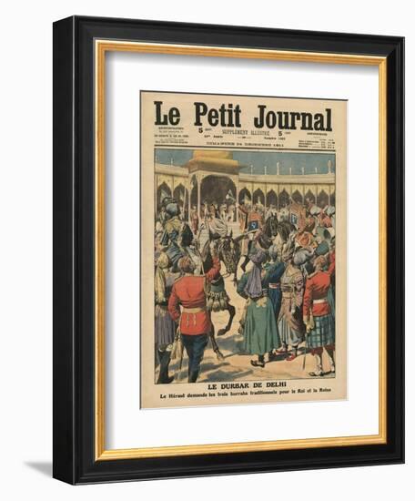 Delhi Durbar, Illustration from 'Le Petit Journal', Supplement Illustre, 24th December 1911-French School-Framed Giclee Print