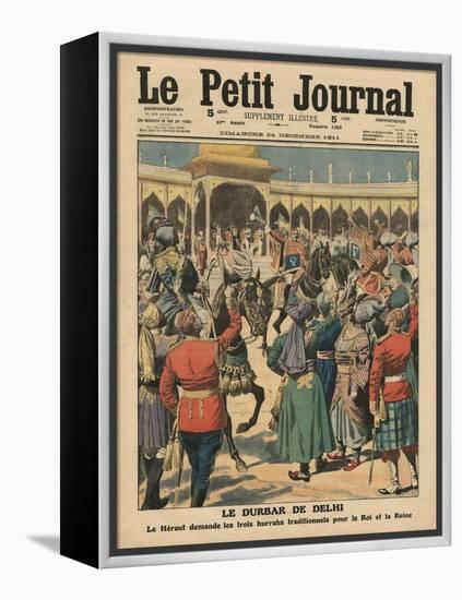 Delhi Durbar, Illustration from 'Le Petit Journal', Supplement Illustre, 24th December 1911-French School-Framed Premier Image Canvas