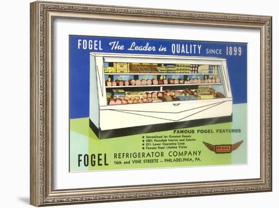 Deli Display Case Advertisement-null-Framed Art Print