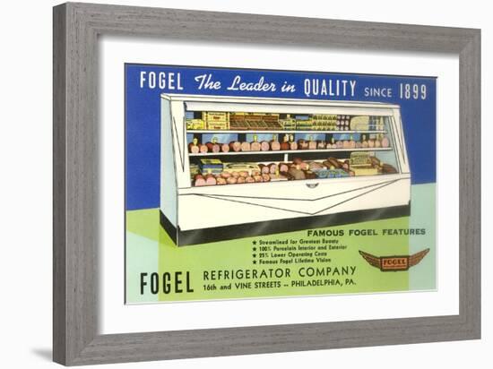 Deli Display Case Advertisement-null-Framed Art Print