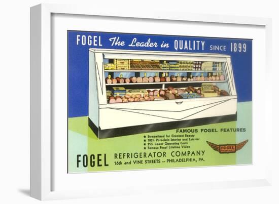 Deli Display Case Advertisement-null-Framed Art Print