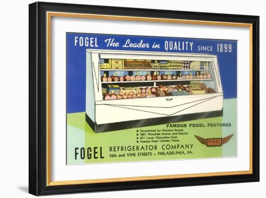 Deli Display Case Advertisement-null-Framed Art Print