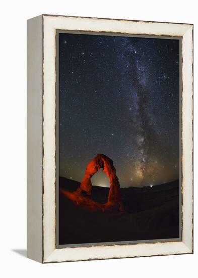 Delicate Arch and the Milky Way.-Jon Hicks-Framed Premier Image Canvas