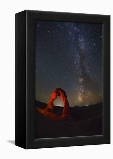 Delicate Arch and the Milky Way.-Jon Hicks-Framed Premier Image Canvas