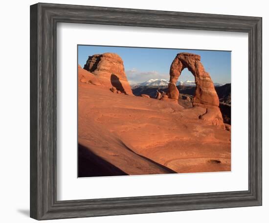 Delicate Arch in Low-Lying Sunlight-Joe McDonald-Framed Photographic Print