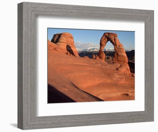 Delicate Arch in Low-Lying Sunlight-Joe McDonald-Framed Photographic Print