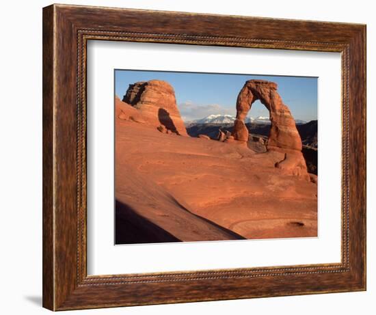 Delicate Arch in Low-Lying Sunlight-Joe McDonald-Framed Photographic Print