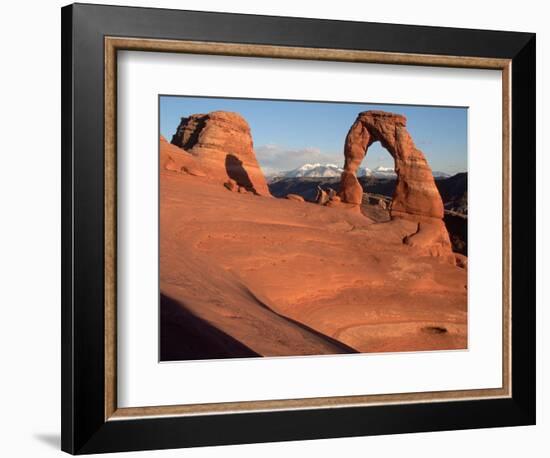 Delicate Arch in Low-Lying Sunlight-Joe McDonald-Framed Photographic Print