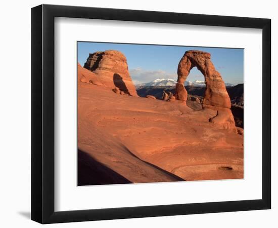 Delicate Arch in Low-Lying Sunlight-Joe McDonald-Framed Photographic Print