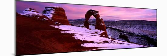 Delicate Arch in Winter, Arches National Park, Utah, Usa-null-Mounted Photographic Print