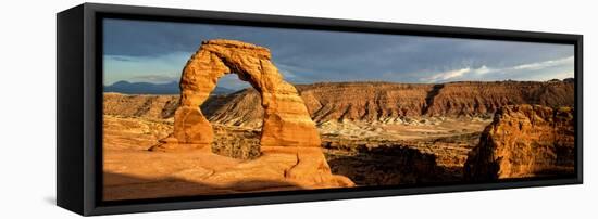 Delicate Arch - Panoramic Landscape - Arches National Park - Utah - United States-Philippe Hugonnard-Framed Premier Image Canvas