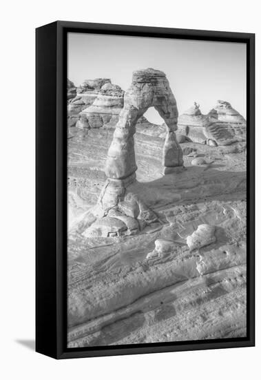 Delicate Arch Viewpoint in Black and White, Arches Utah-Vincent James-Framed Premier Image Canvas