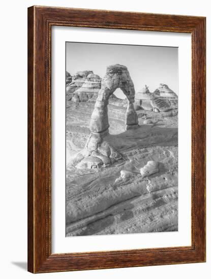 Delicate Arch Viewpoint in Black and White, Arches Utah-Vincent James-Framed Photographic Print