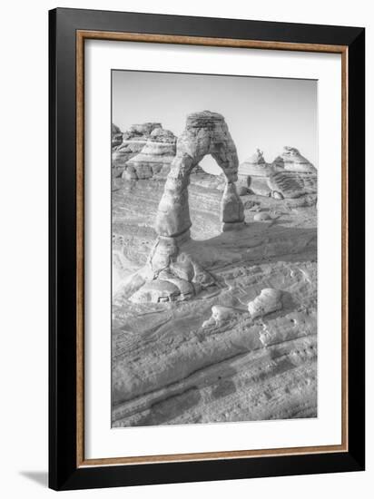 Delicate Arch Viewpoint in Black and White, Arches Utah-Vincent James-Framed Photographic Print