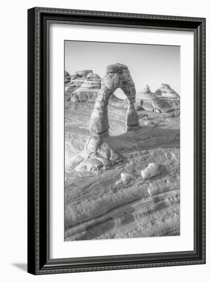 Delicate Arch Viewpoint in Black and White, Arches Utah-Vincent James-Framed Photographic Print