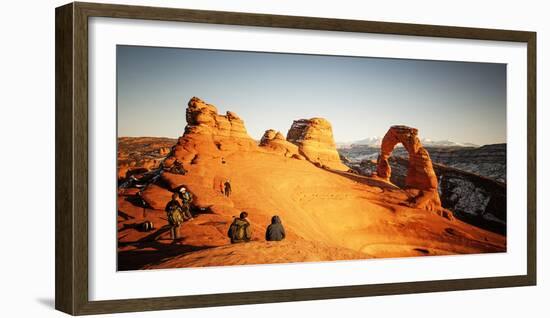 Delicate Arch With People In The Foreground In The Arches National Park In Utah-Ron Koeberer-Framed Photographic Print