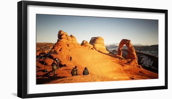 Delicate Arch With People In The Foreground In The Arches National Park In Utah-Ron Koeberer-Framed Photographic Print