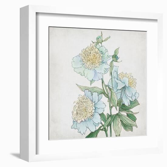 Delicate Botanical Blue I-Alex Black-Framed Art Print