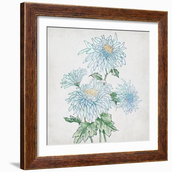 Delicate Botanical Blue II-Alex Black-Framed Premium Giclee Print