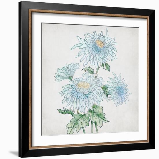 Delicate Botanical Blue II-Alex Black-Framed Premium Giclee Print